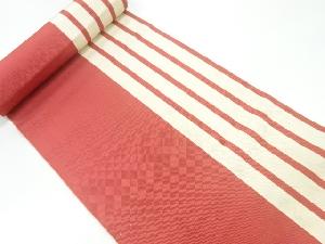 アンティーク　縞模様織出し帯地反物